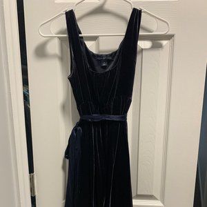 Navy Blue Velvet Cocktail Dress Size 0